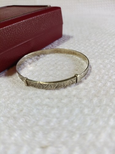 Silver baby bangle - silver,
