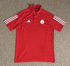 Aberdeen FC Adidas Polo Shirt, Medium, Excellent Condition