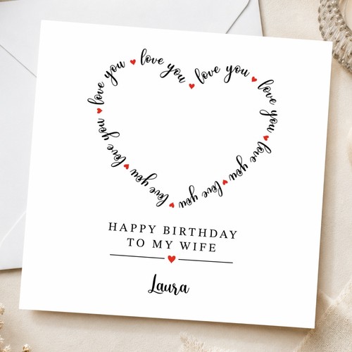 Personalised wife birthday - personalised,