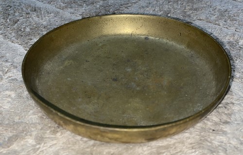 Antique brass dish bowl plate - brass,