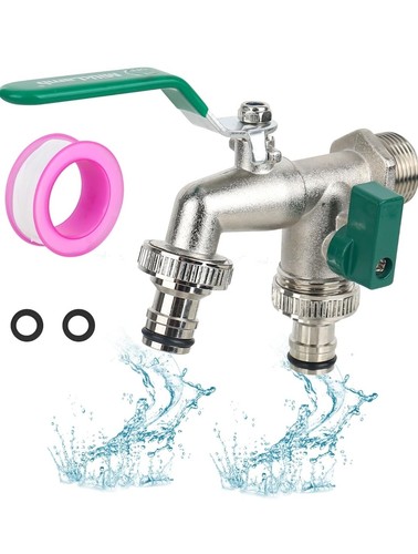 Double garden tap 4inch - double, 3/4inch