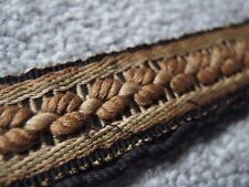 Original Antique Victorian woven wool trimming border  textile