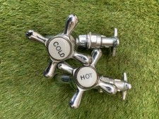 Pair Of Vintage Chromed Brass