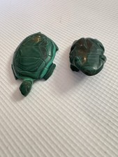 Vintage Carved Malachite Frog