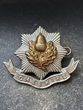 Cheshire Regiment Genuine British Army Cap Badge.