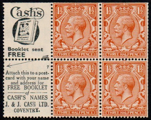 1924 kgv block cypher - kgv, 1½d