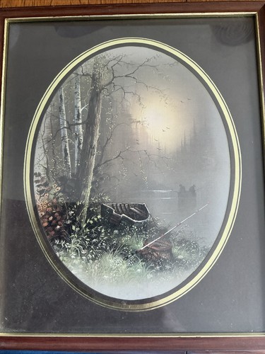 Vintage framed oval - art, by