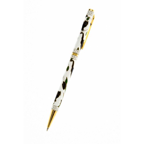Ballpoint pen gold plated cat - pen,