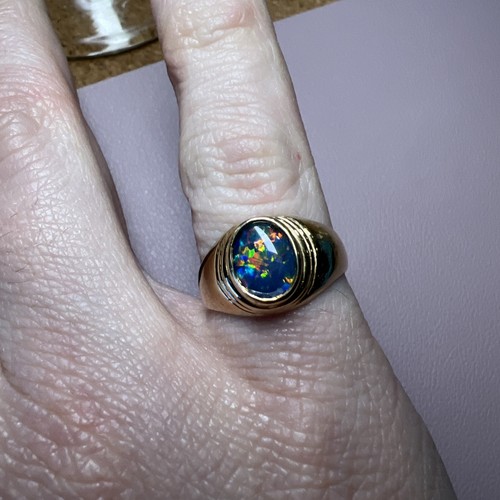 Vintage men 14k gold black - men's,