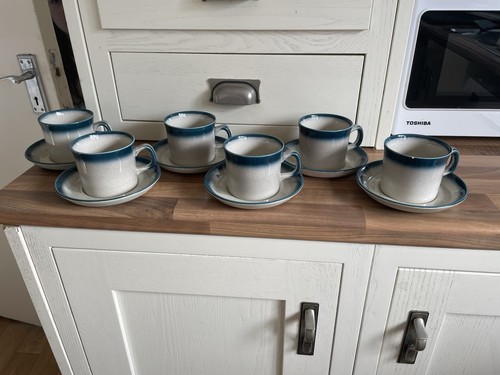 Wedgwood blue pacific teacups - blue,
