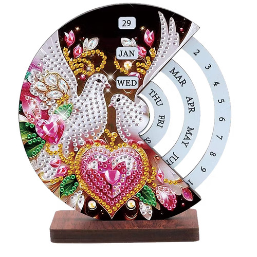 Diamond art wooden rotatable - diamond,