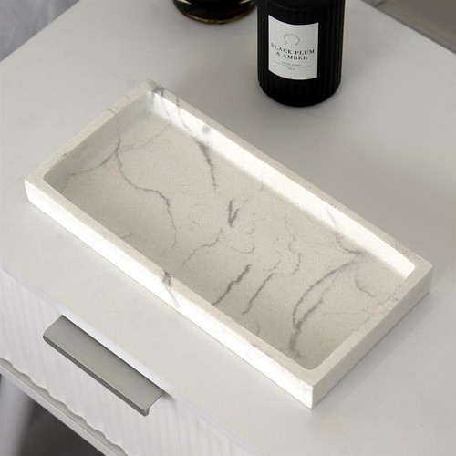 Ohs marble effect tray - marble,