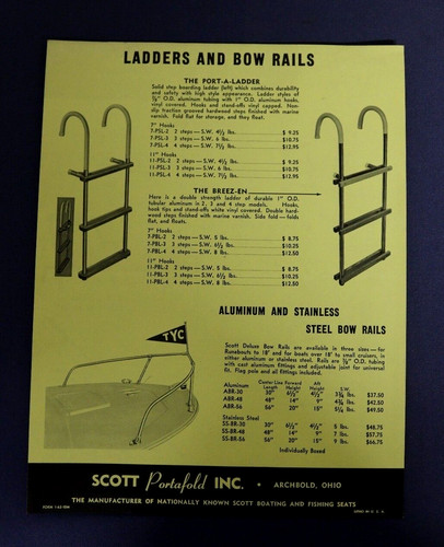 Scott port fold seats - port-a-fold, boat