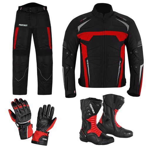Red motorcycle suit full set - red,