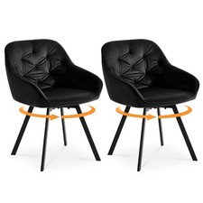 2PC Velvet Fabric Swivel