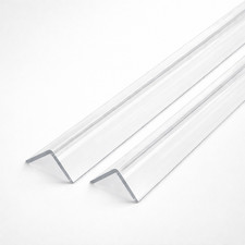2 x Clear 1 Metre uPVC Plastic