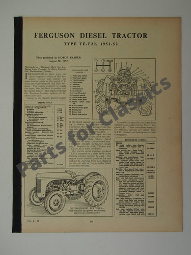 Ferguson tef tractor - tef-20,