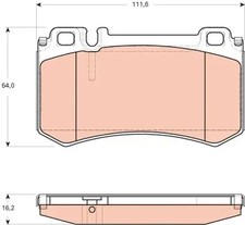 Brake pads gdb1735 trw - brake,