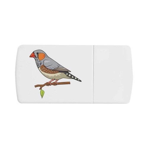 Zebra finch pill box with - 'zebra, '