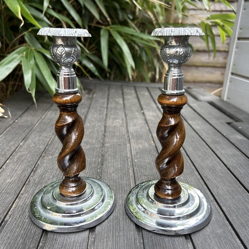 Pair vintage barley - of,