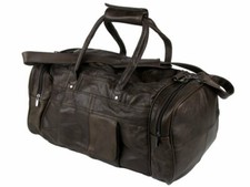 Cowhide Leather Holdall Overnight Luxury Leather Travel/Weekend Bag Quality 