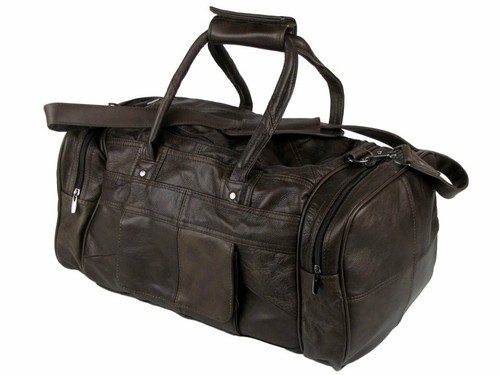 Cowhide leather holdall - cowhide,