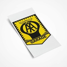 AA Garage Old Style Sticker Automobilia Classic Car Vintage Sign 200mm