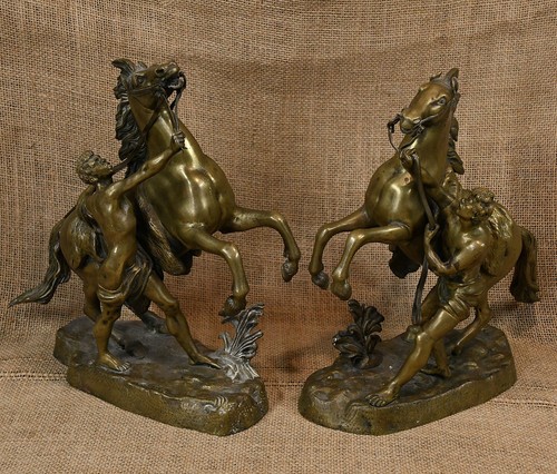 Pair antique brass - brass, marley