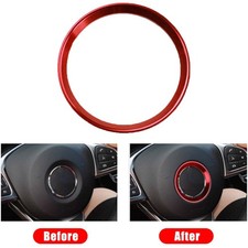 Red Car Steering Wheel Badge Ring Trim Cover Sticker For Mercedes Benz C W205
