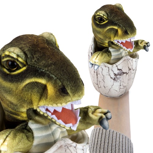 Rex egg hand puppet 23cm - t-rex,