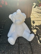 White teddy bear garden - white,