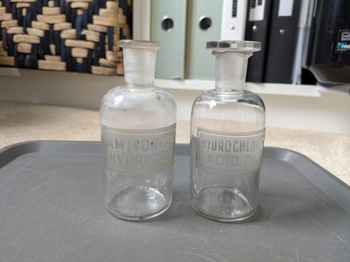 Pair vintage glass - of,