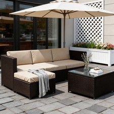Rattan garden furniture corner - garden,
