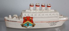 WWI CARLTON CRESTED CHINA THE LUSITANIA DRIFFIELD CREST