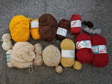 Mixed Bag Orange Yellow Red Brown Double Knit Wool 700g