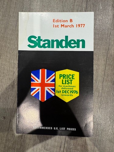 Standen price list march - price,