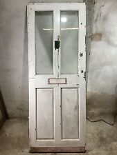 29 5/8"X 77 1/8" Old External Painted Sapele Four Front Door 2over2