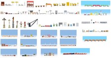 HO painted accessories sets