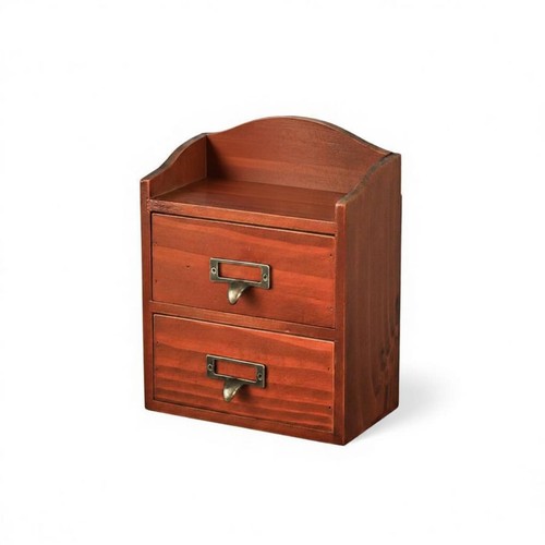 Retro wooden desk drawers - desk,