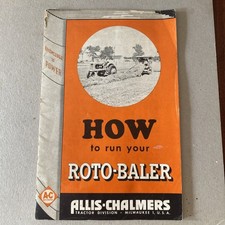 How to run your Allis-Chalmers Roto-Baler Ref:  TL-793-524 original booklet