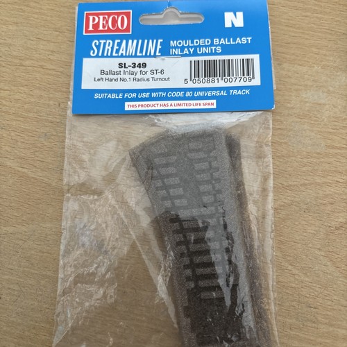 Turnout ballast inlay left - ballast,