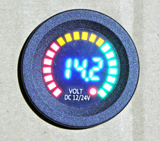 Compact voltmeter digital display with charge level gauge 12v or 24v TER9021+
