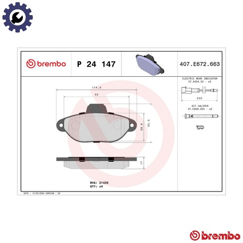 Brake pad set - brake,
