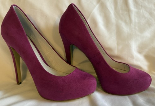 Faith suede fuchsia - fuchsia, high