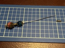 Vintage Hat Pin Crackle Beads
