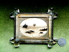 RARE ANTIQUE GLASS FRAMED HARE