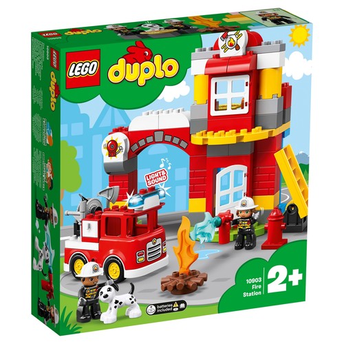 Lego duplo fire station - fire,