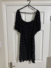 Primark Spotty Dress Black /