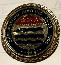 CHELMSFORD BOWLING CLUB 1906 ENAMEL BADGE