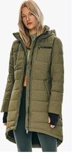 Orolay Women's Hooded Down Jacket Khaki Size L Waterproof Windproof New Rrp £125
